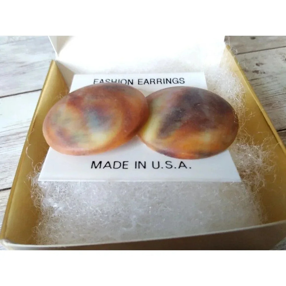 NWT Vintage 1980s Red Planet Mars Earrings - Picture 3 of 3